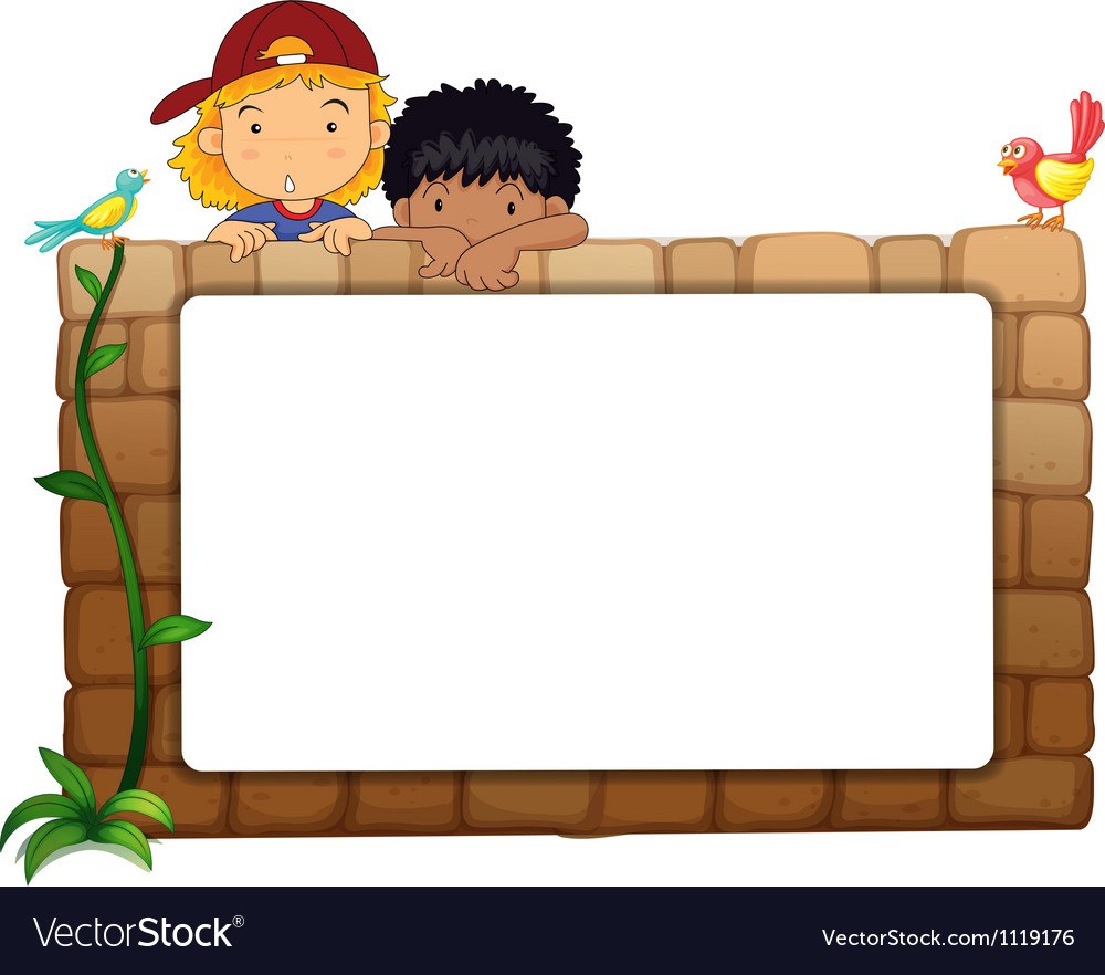 Kids And A White Board Royalty Free Vector Image Kids And A White Board Vector Image