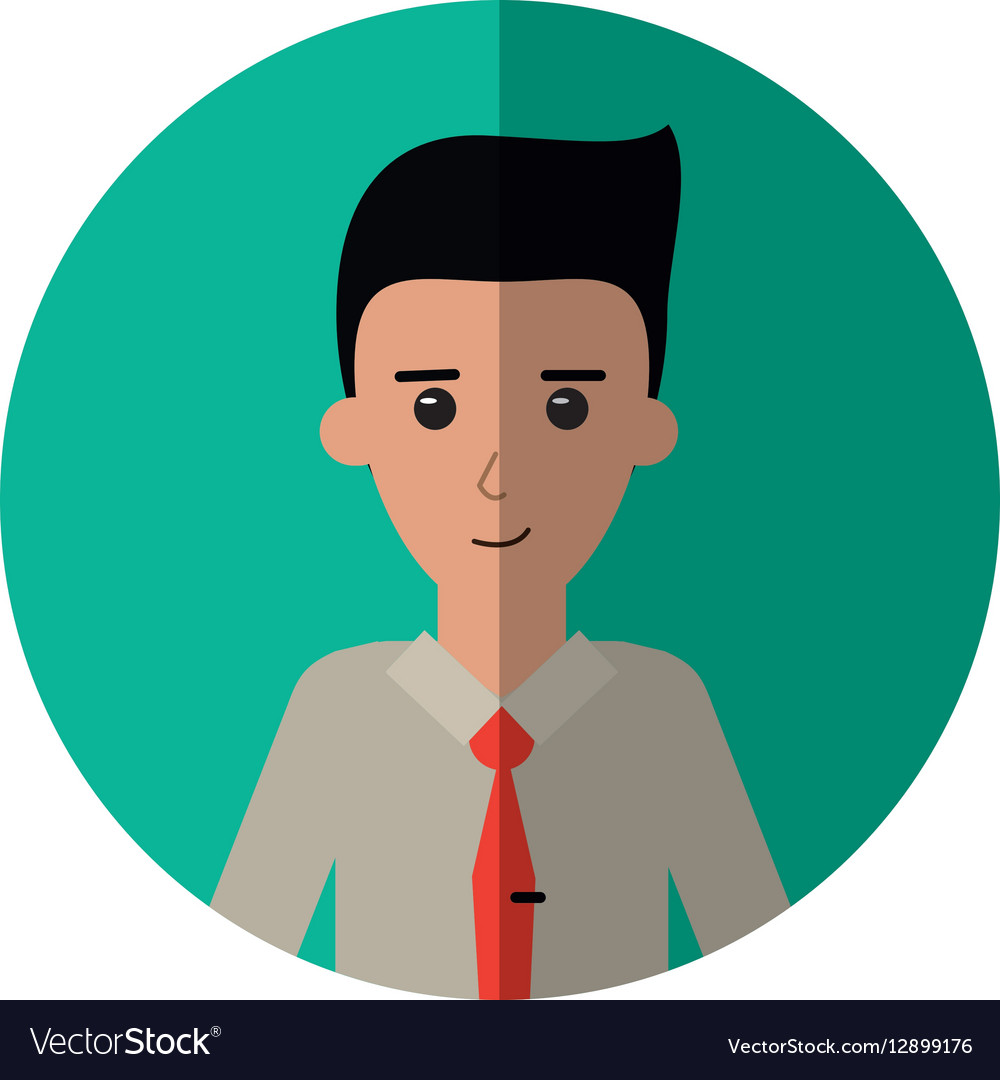 Man employee work business shadow Royalty Free Vector Image