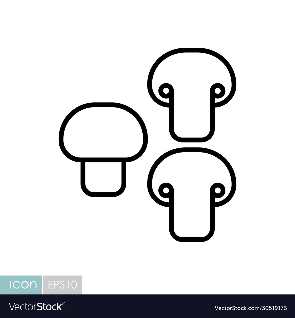 Mushroom icon vegetable symbol