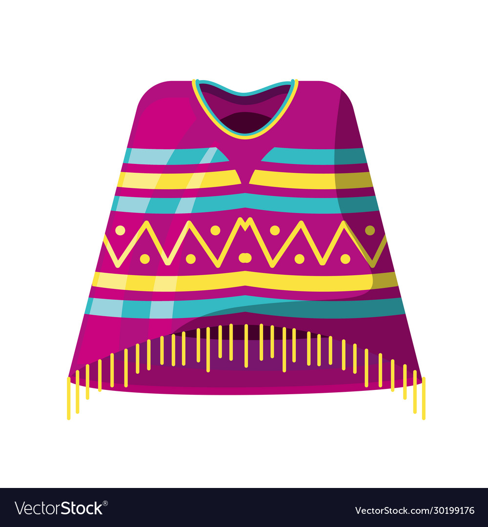 white mexican poncho