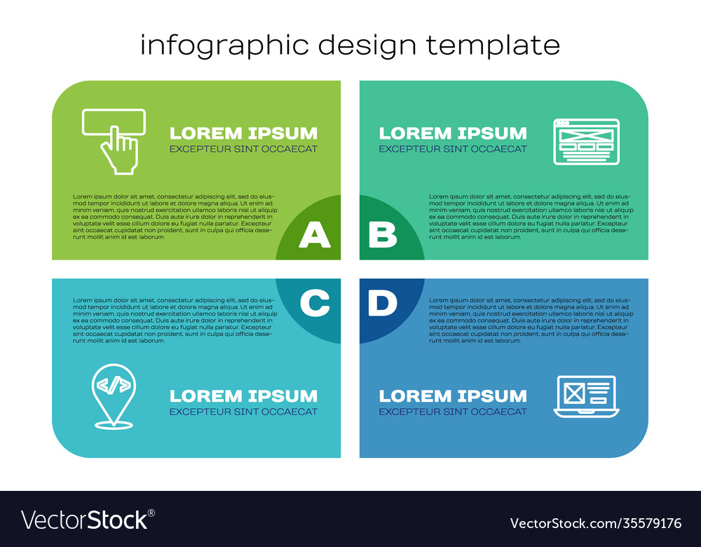 Set line front end development keyboard ui or ux vector image Set line front end development keyboard ui or ux