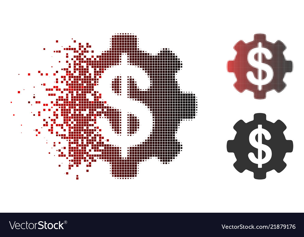 Sparkle dot halftone payment options gear icon