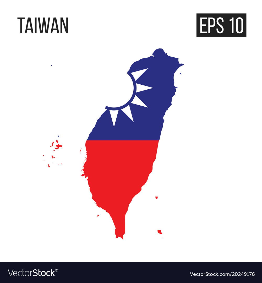 Taiwan Map Border With Flag Eps10 Royalty Free Vector Image<script async src=