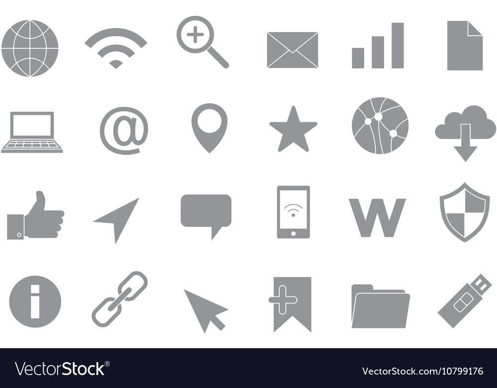 Web Connection Icons - Gray