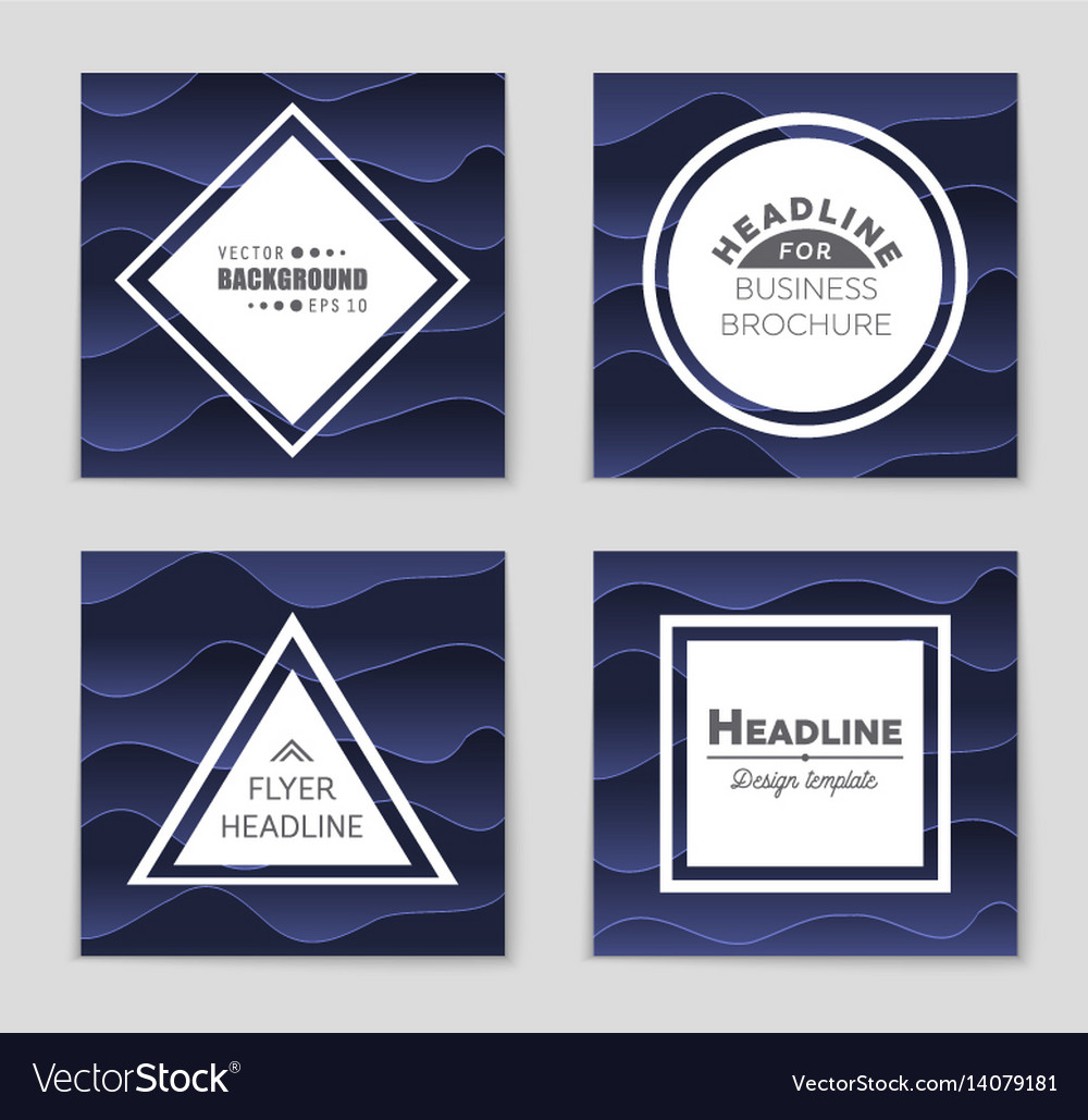 Abstract layout background set for art