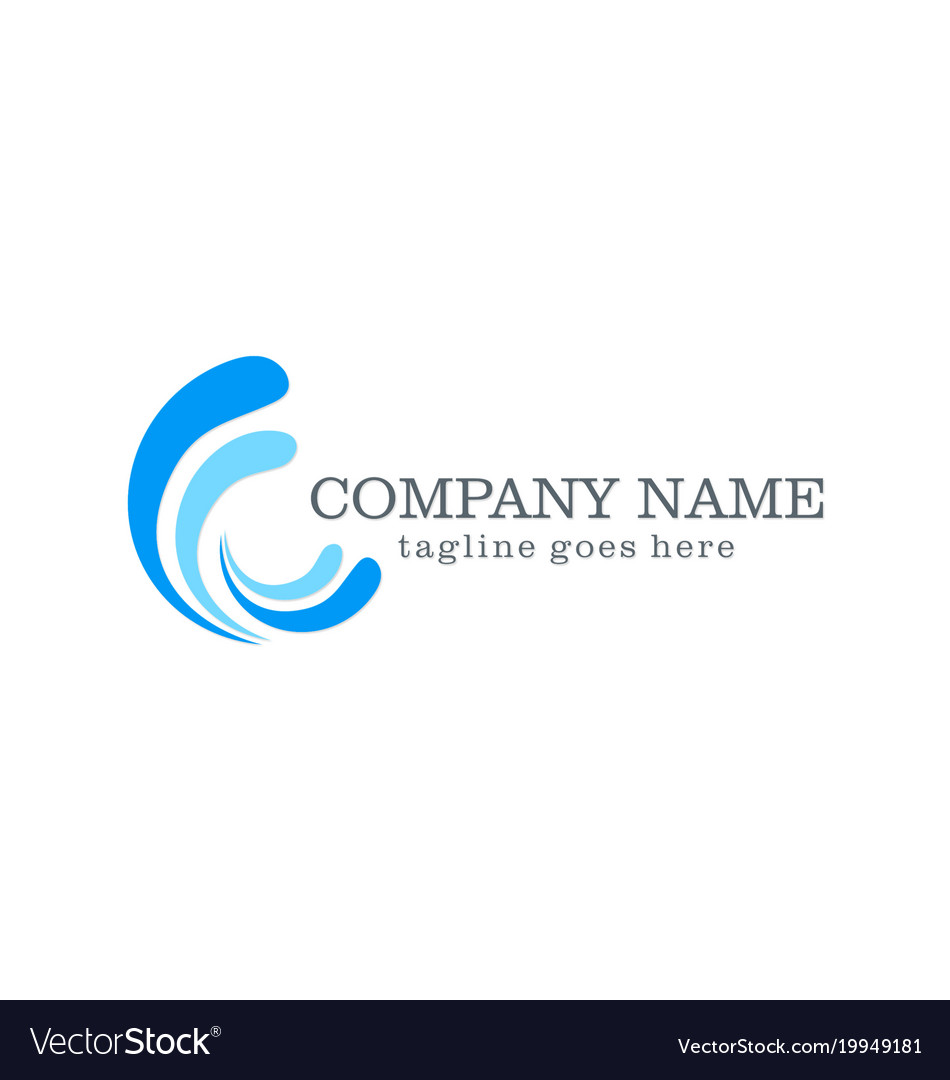 abstract water wave company logo royalty free vector image water company logos