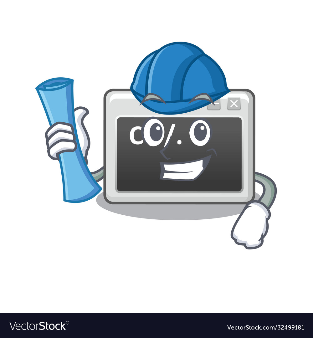 Elegant architect command window having blue Vector Image Elegant architect command window having blue