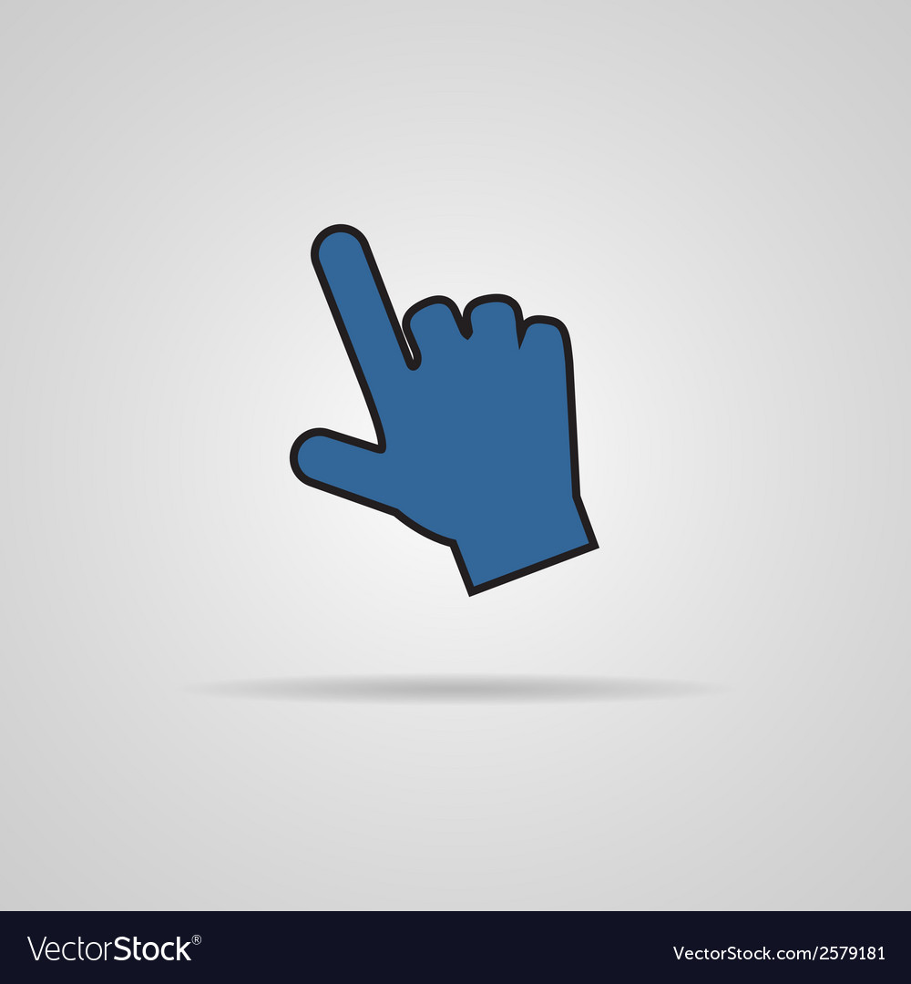 Hand cursors - arrow with shadow