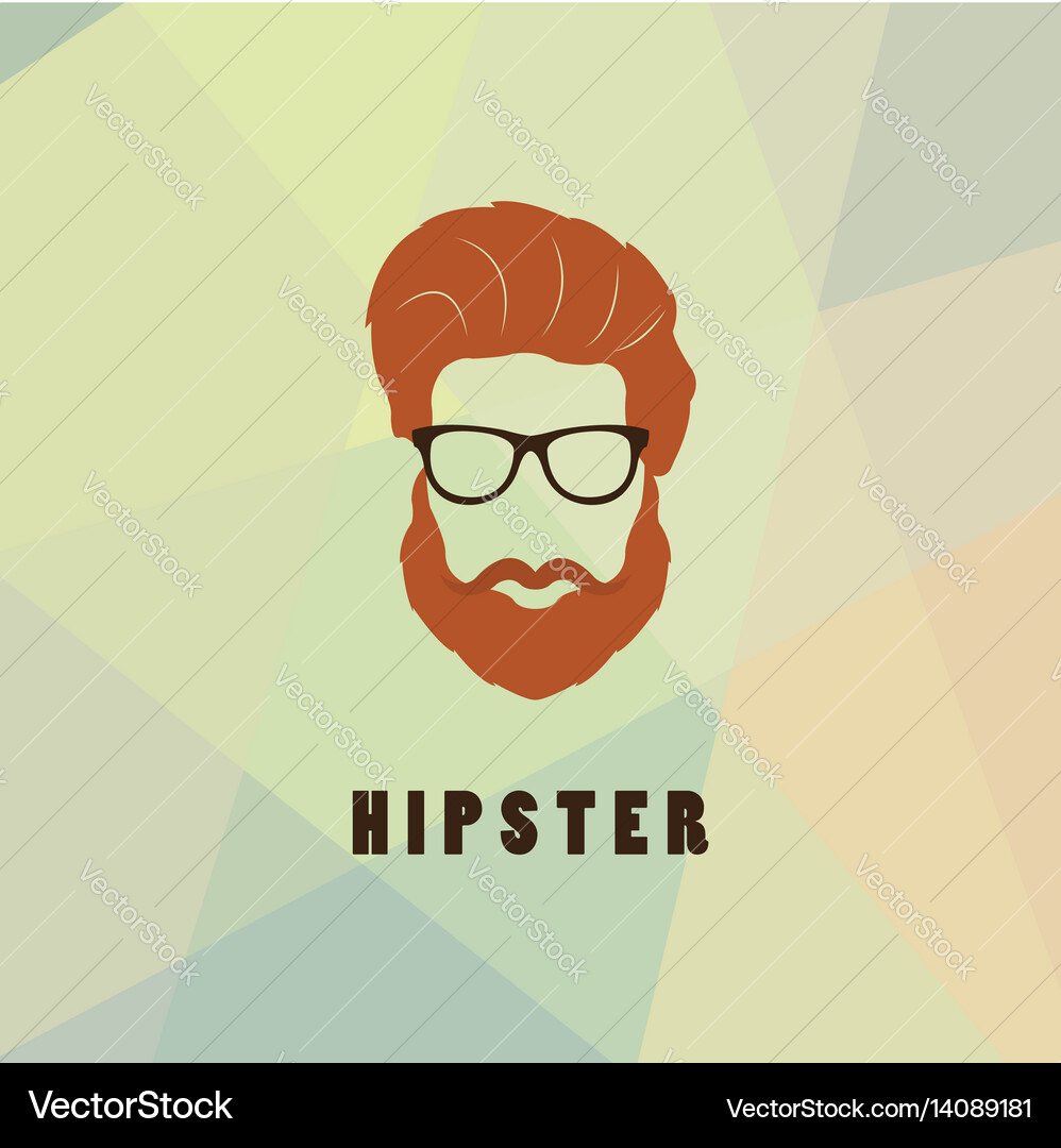 Hipster face Royalty Free Vector Image - VectorStock