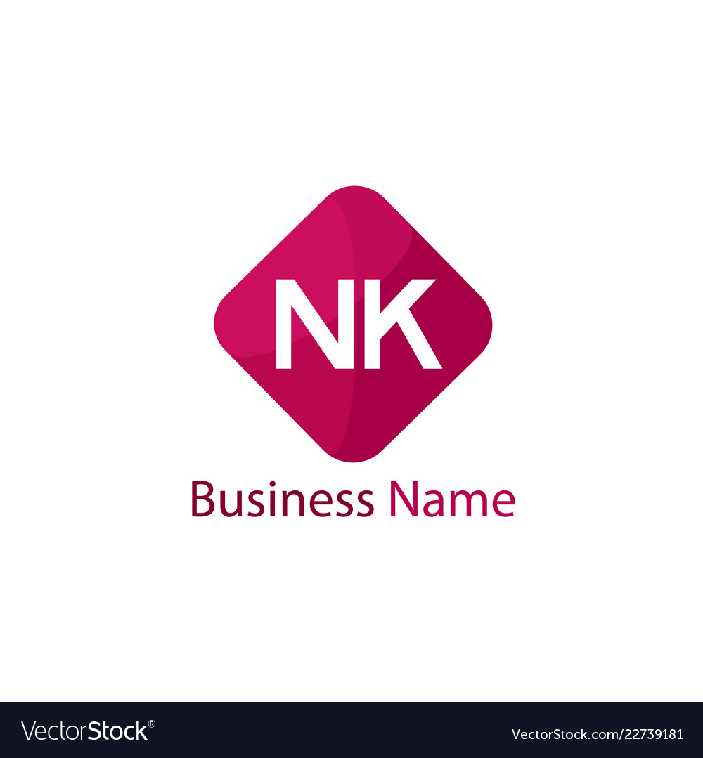 Initial Letter Nk Logo Template Design Royalty Free Vector