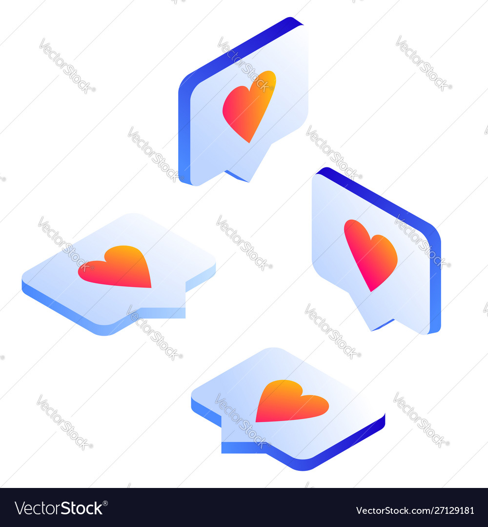 Isometric like icon app interface element