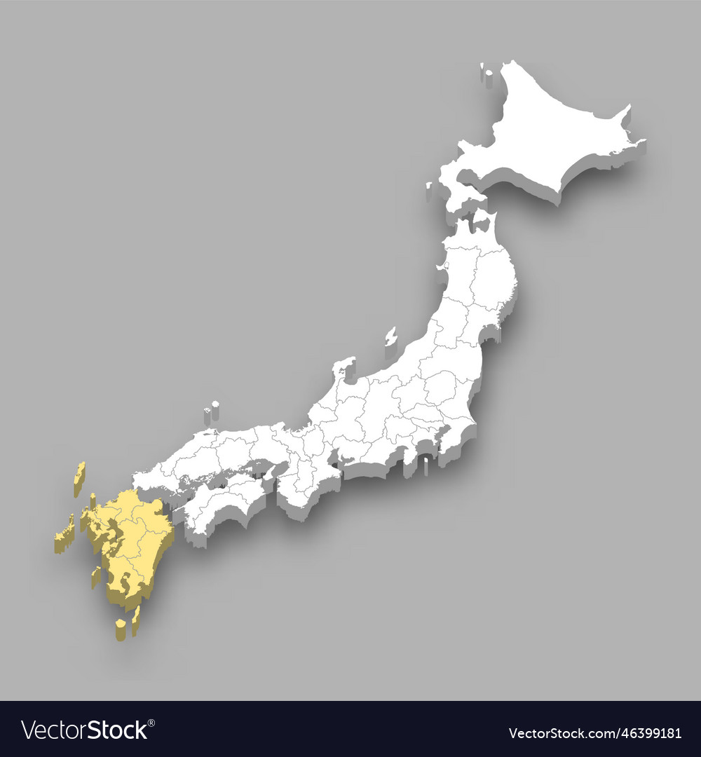 Kyushu region location within japan map