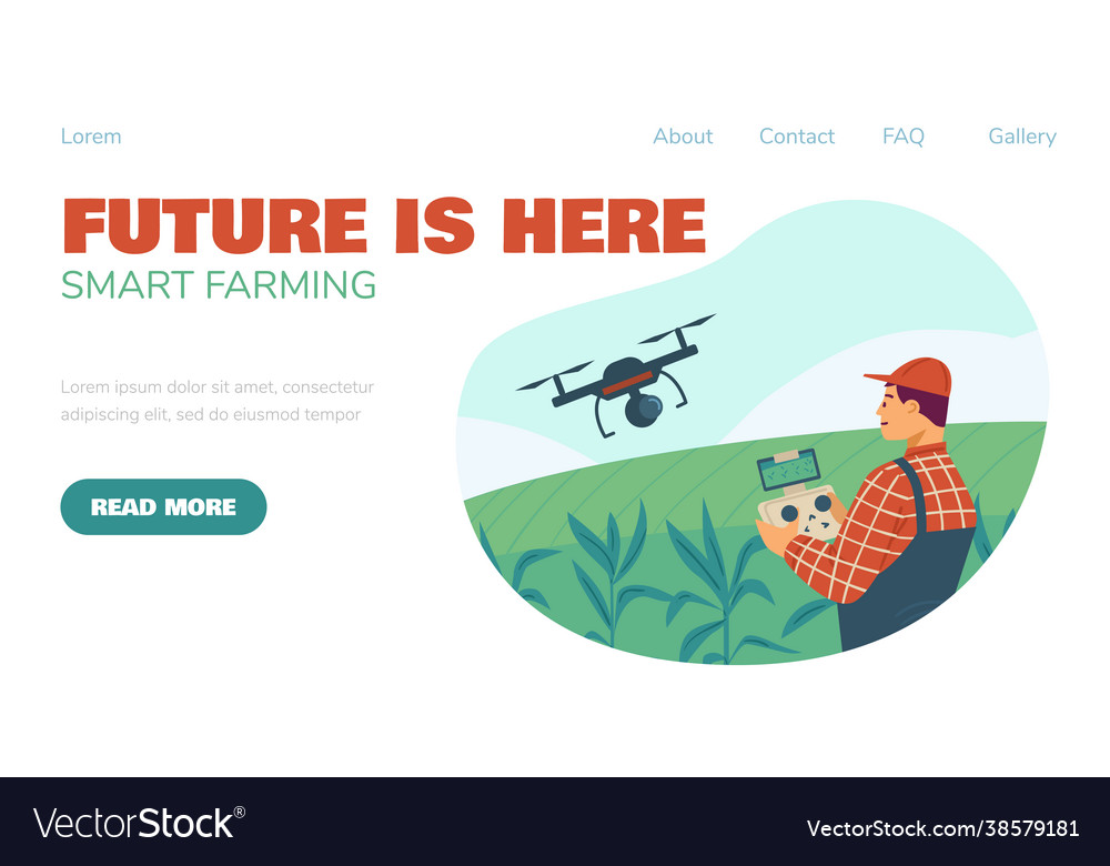 Landing page template with info about application