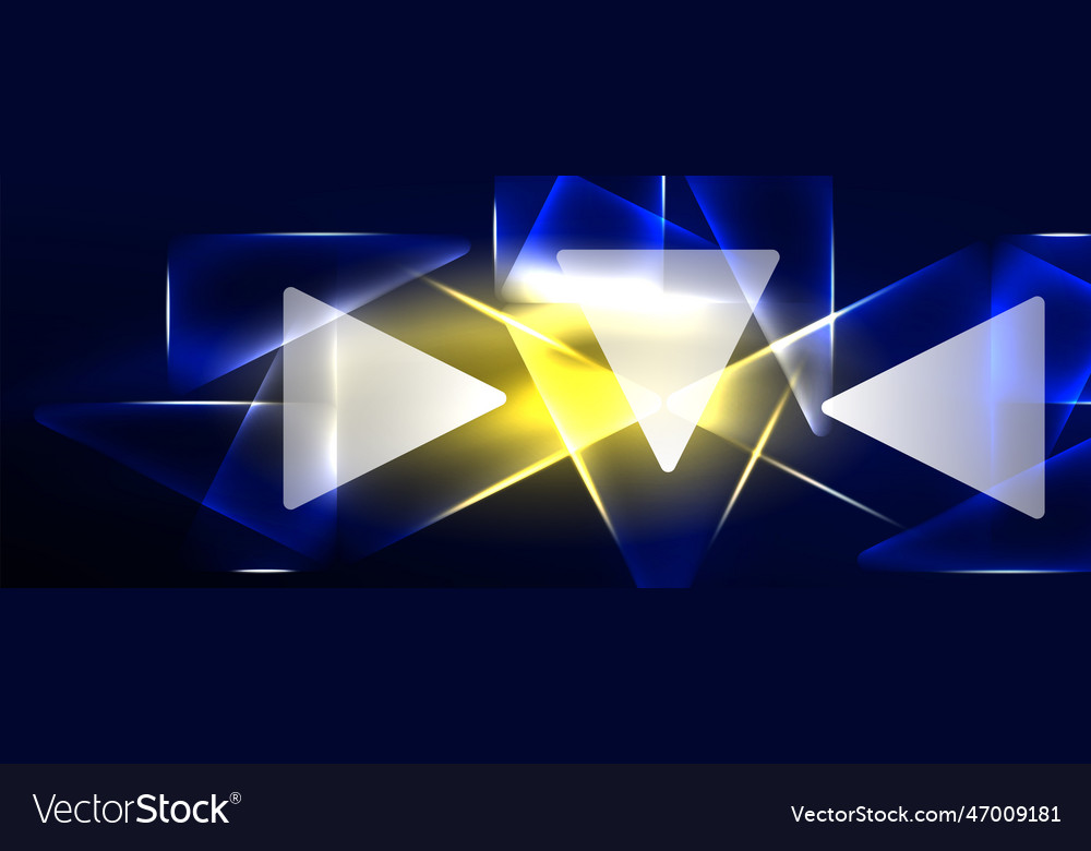 Neon lights hacking geometric background virtual vector image Neon lights hacking geometric background virtual