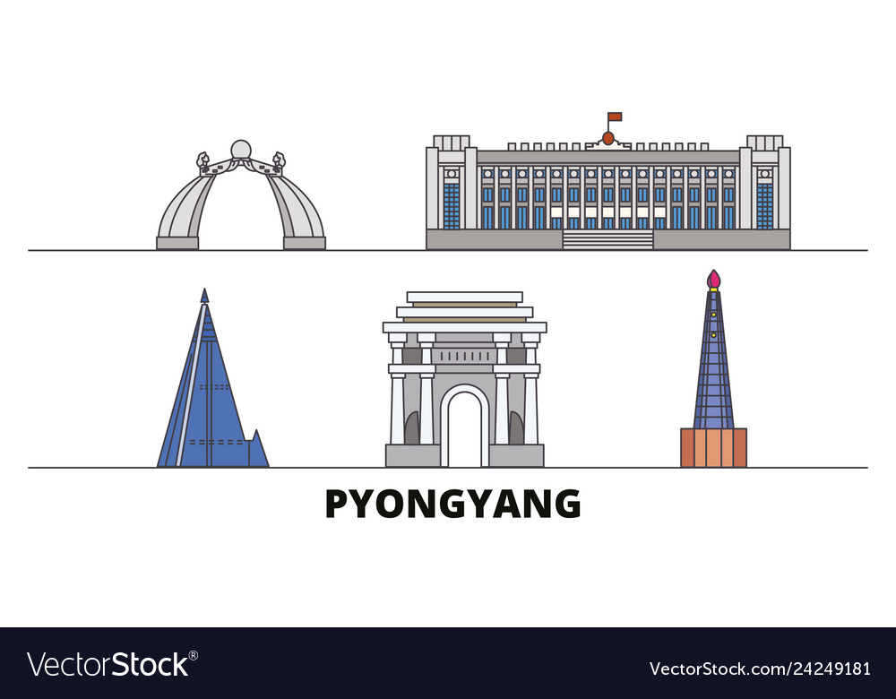 North korea pyongyang flat landmarks