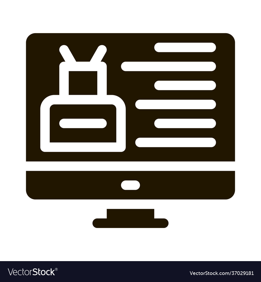 Robotics web site icon glyph vector image Robotics web site icon glyph