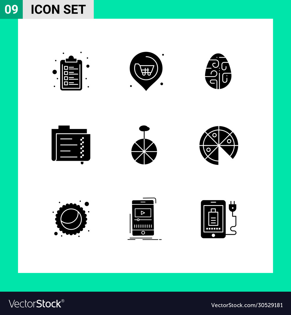 Set 9 solid glyphs on grid for wheel file