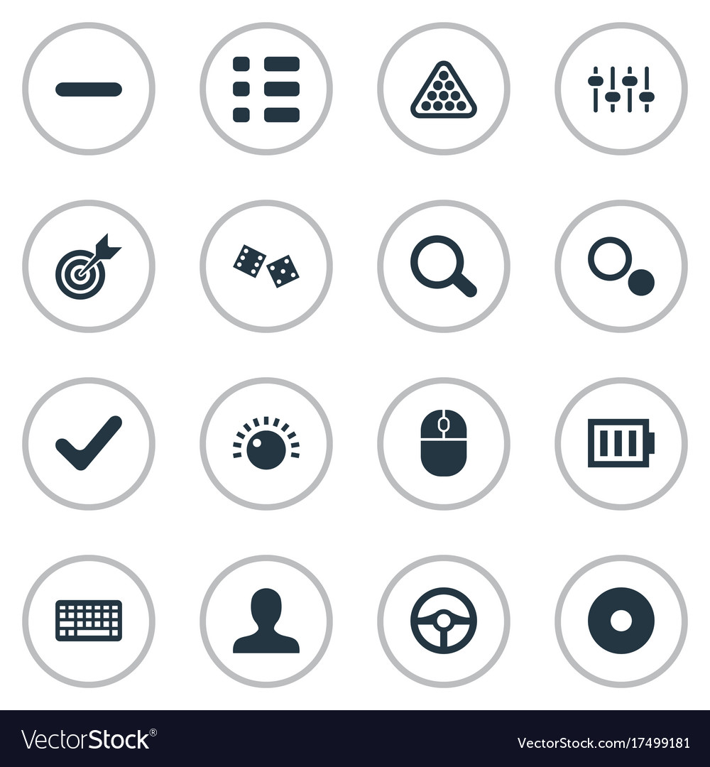 Set of simple play icons