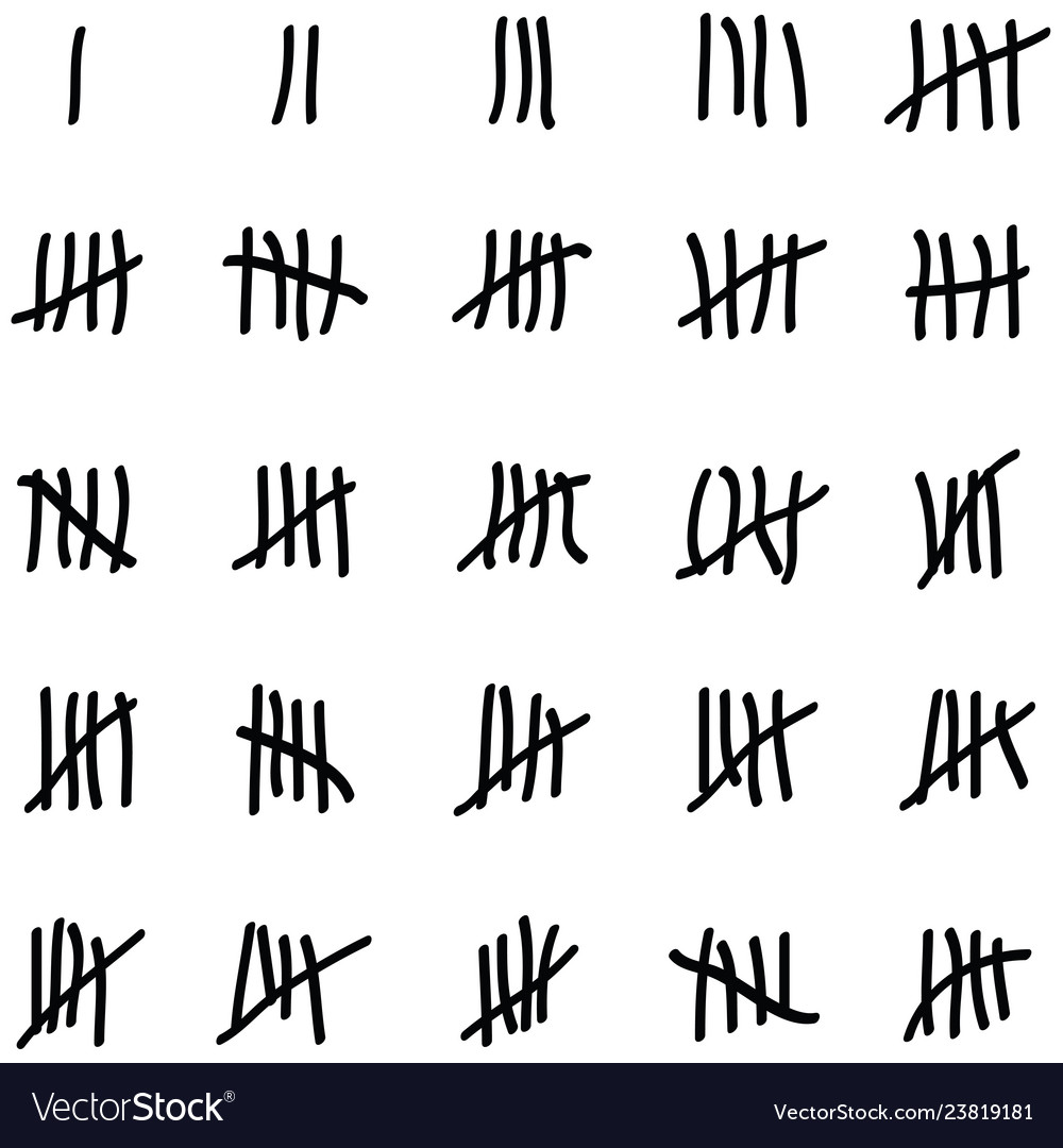 Tally Mark Icon Set - Counting Marks