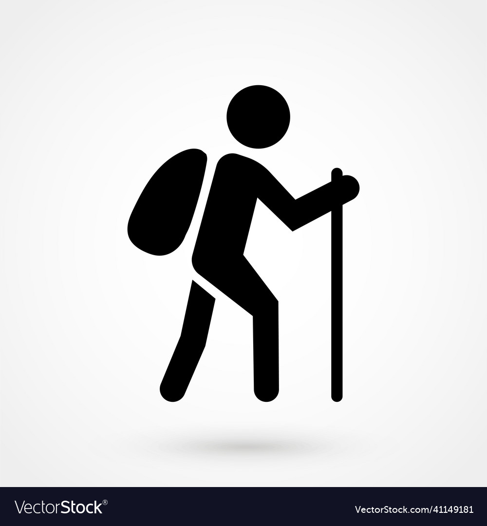 Traveller icon in a simple style