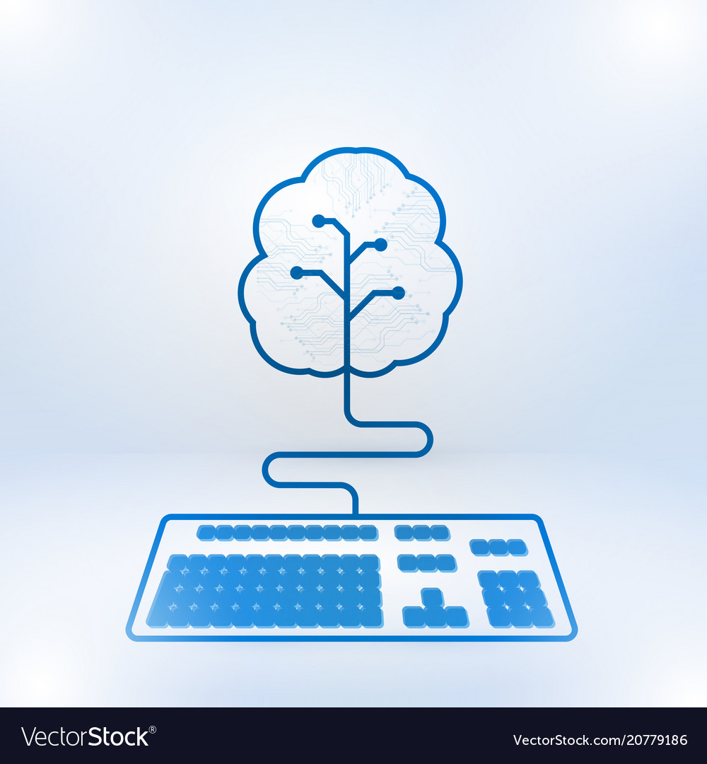Abstract image of laptop keyboard with the tech vector image Abstract image of laptop keyboard with the tech