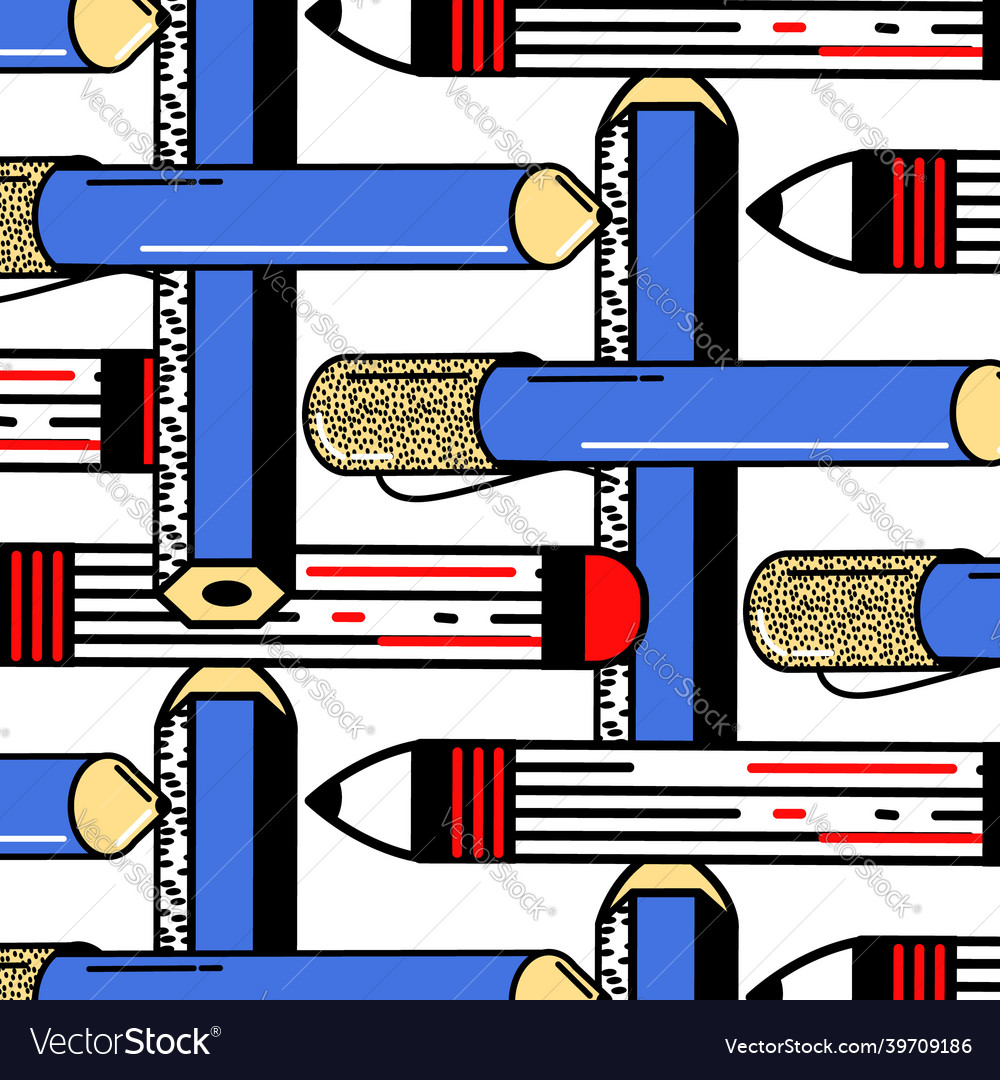 Abstract line pattern with a stationery vector image Abstract line pattern with a stationery