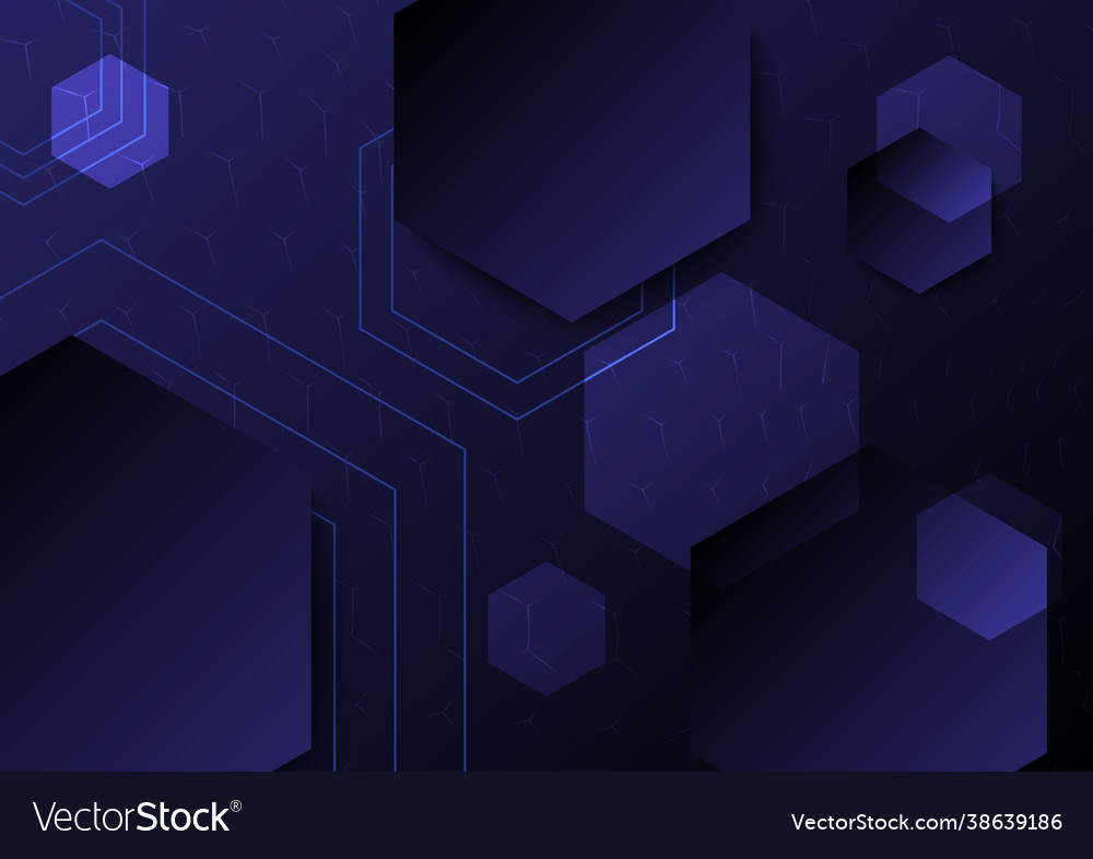 Abstract modern background blue pattern hexagon vector image Abstract modern background blue pattern hexagon