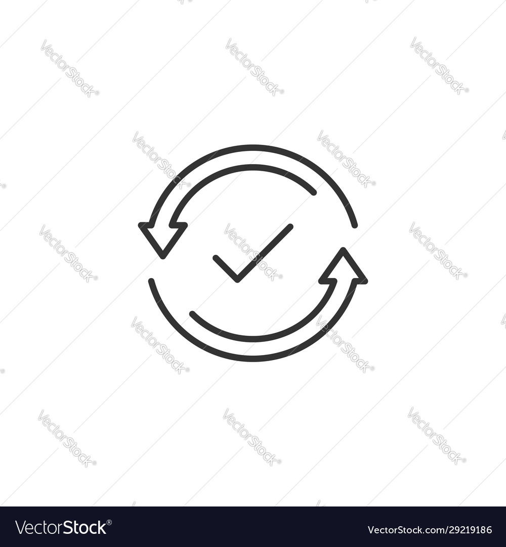 Check mark sign icon in flat style confirm button vector image Check mark sign icon in flat style confirm button