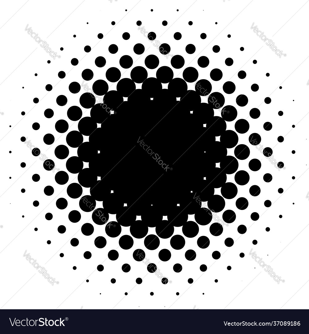 Circular circle halftone screentone element Vector Image Circular circle halftone screentone element