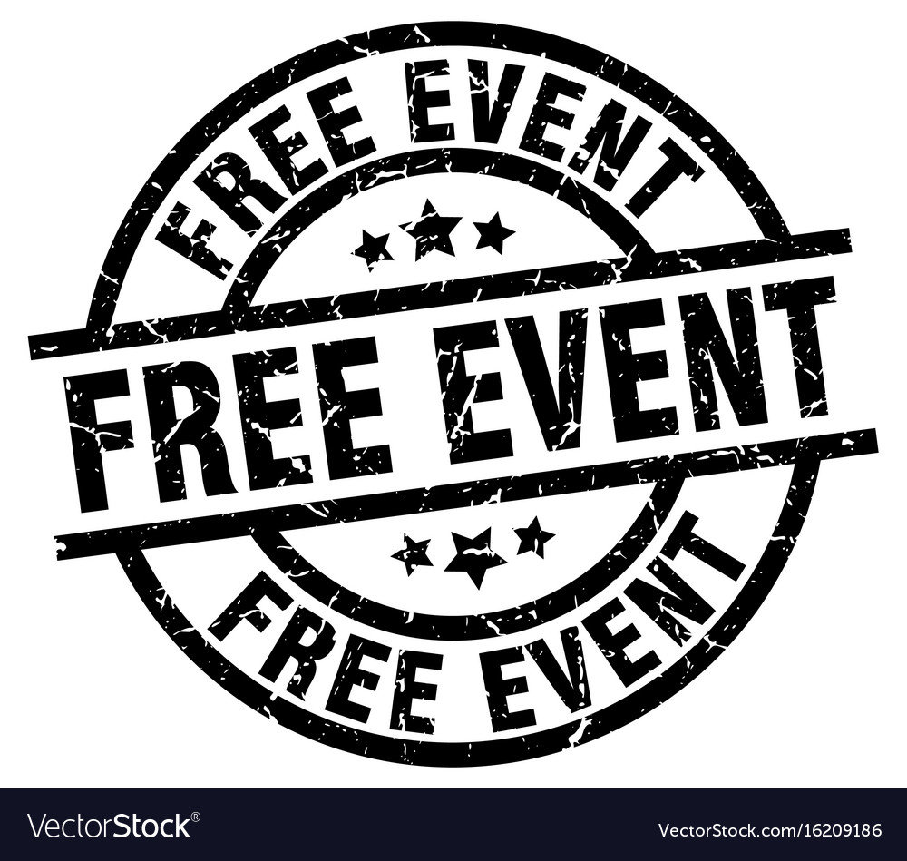 Free event round grunge black stamp