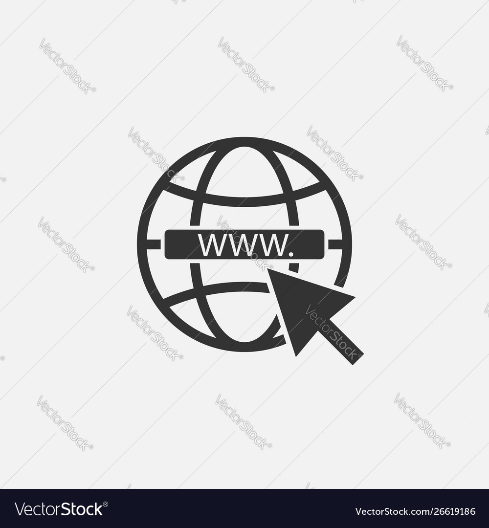 Go to web sign vector image Go to web sign