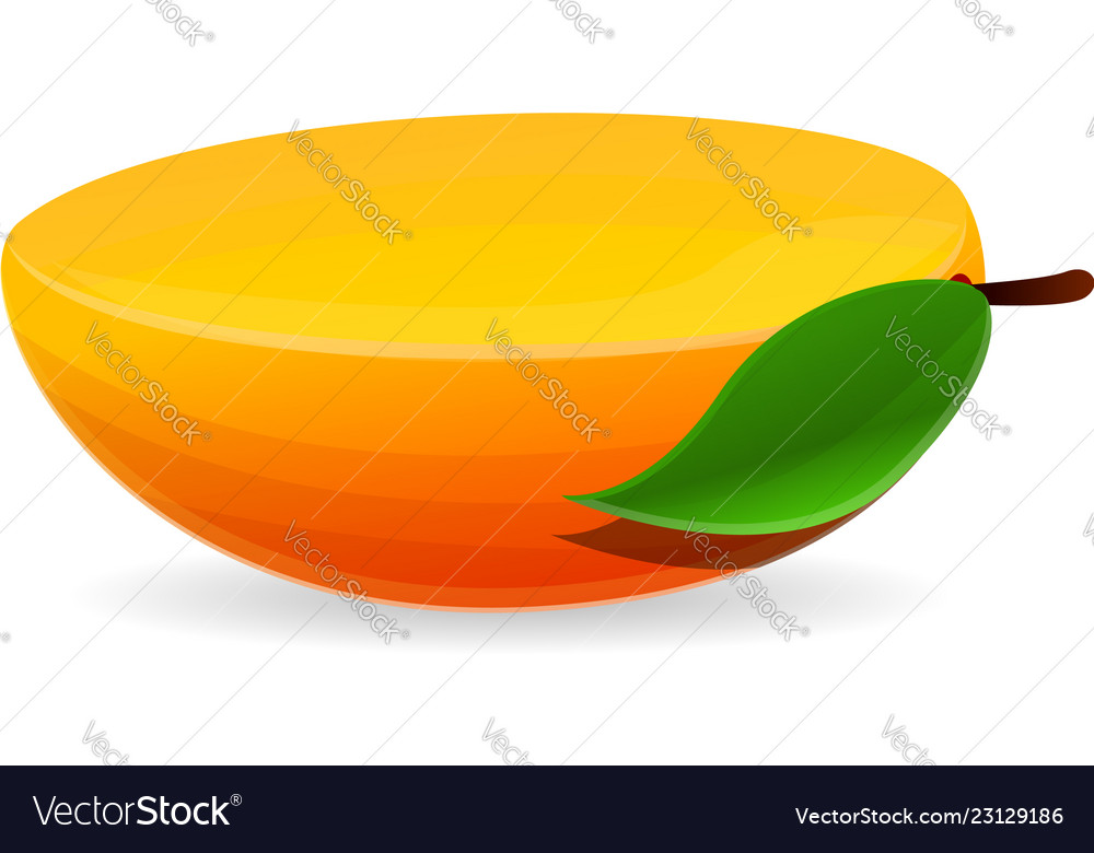 Half of mango icon cartoon style Royalty Free Vector Image Half of mango icon cartoon style Royalty Free Vector Image