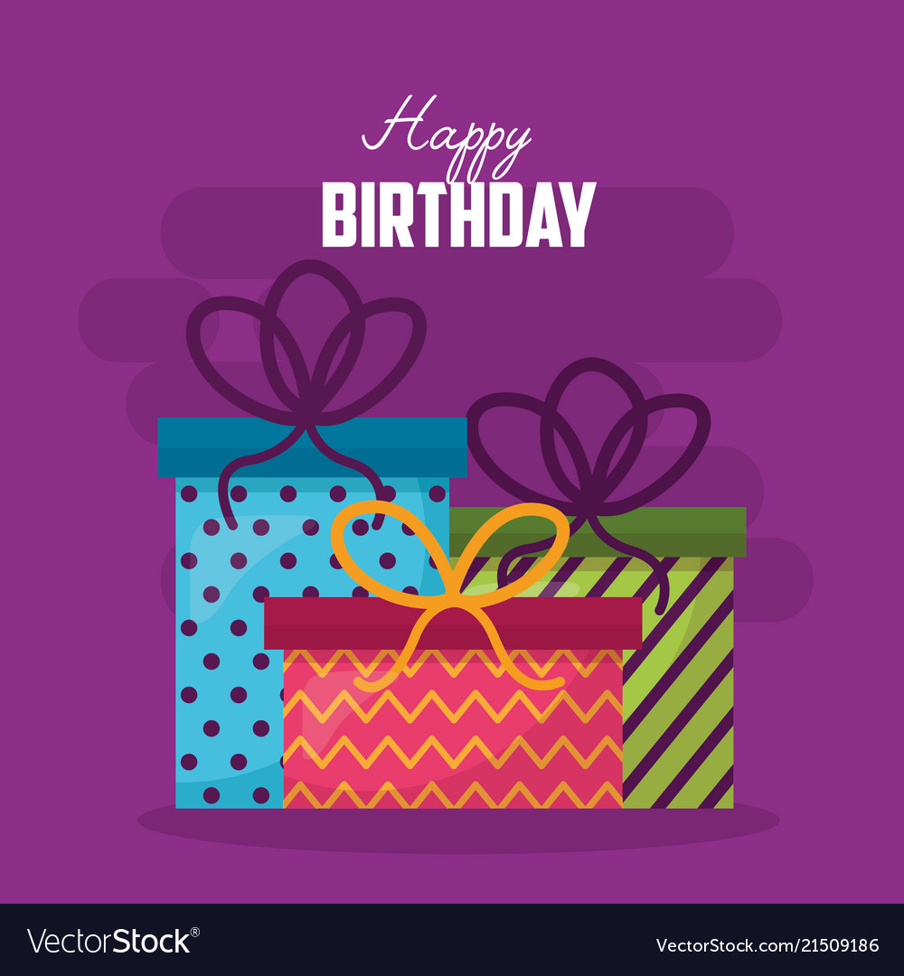 Happy birthday card Royalty Free Vector Image - VectorStock