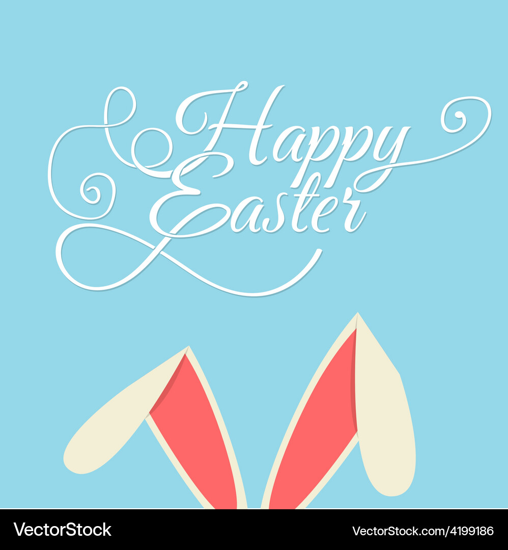 Happy easter typographical background Royalty Free Vector