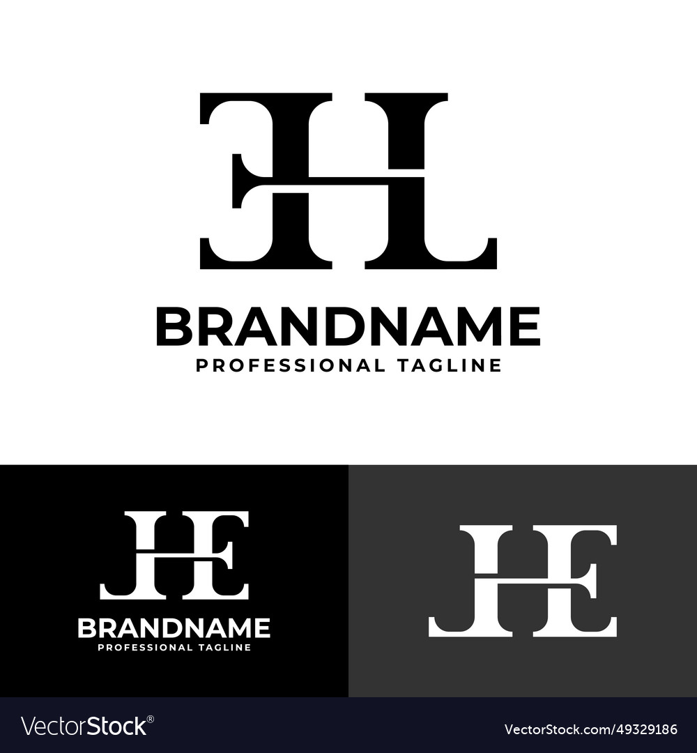 Letter ehl or lhe monogram logo suitable for any