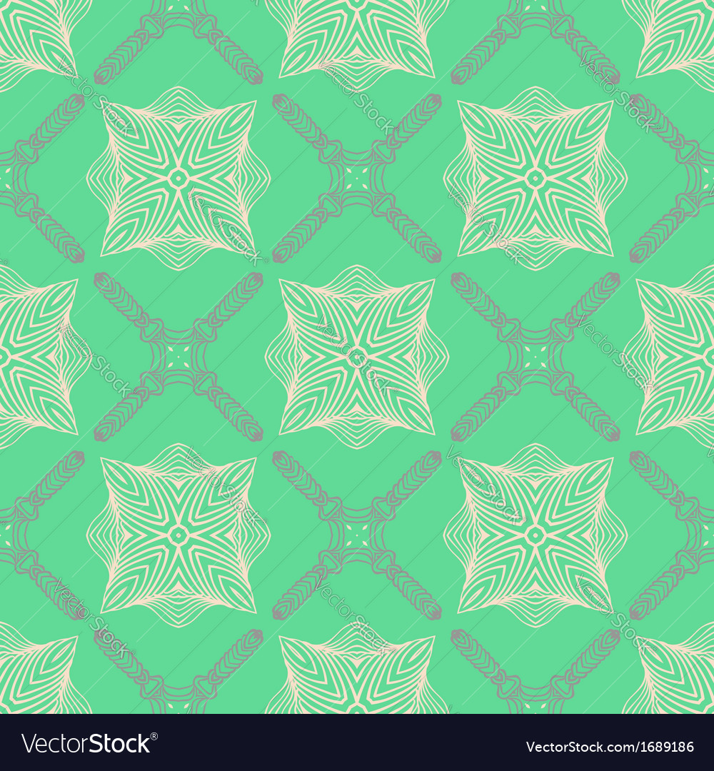 Pattern in emerald green delicate elegant lines