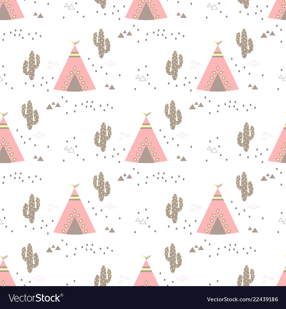Pattern with teepees