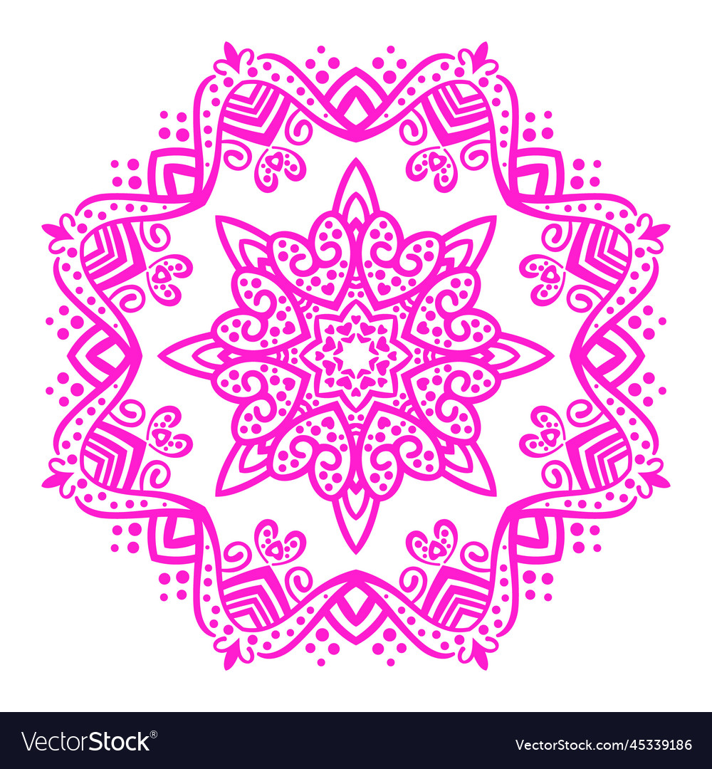 Round pattern circular ornament design element