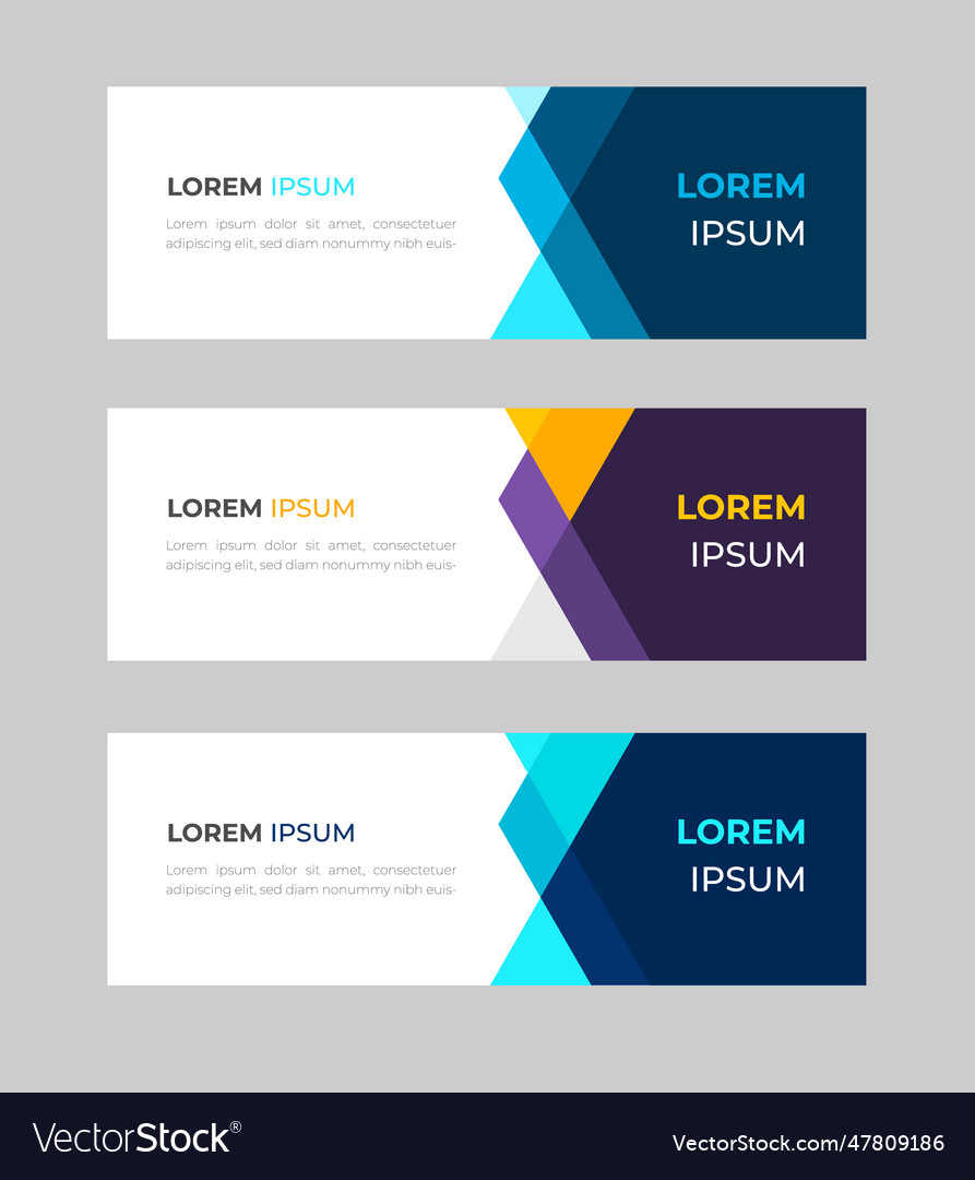 Set of design banner web template