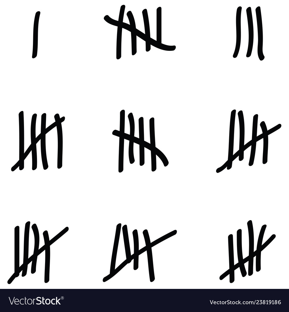 Tally Marks Icon Set - Counting Marks
