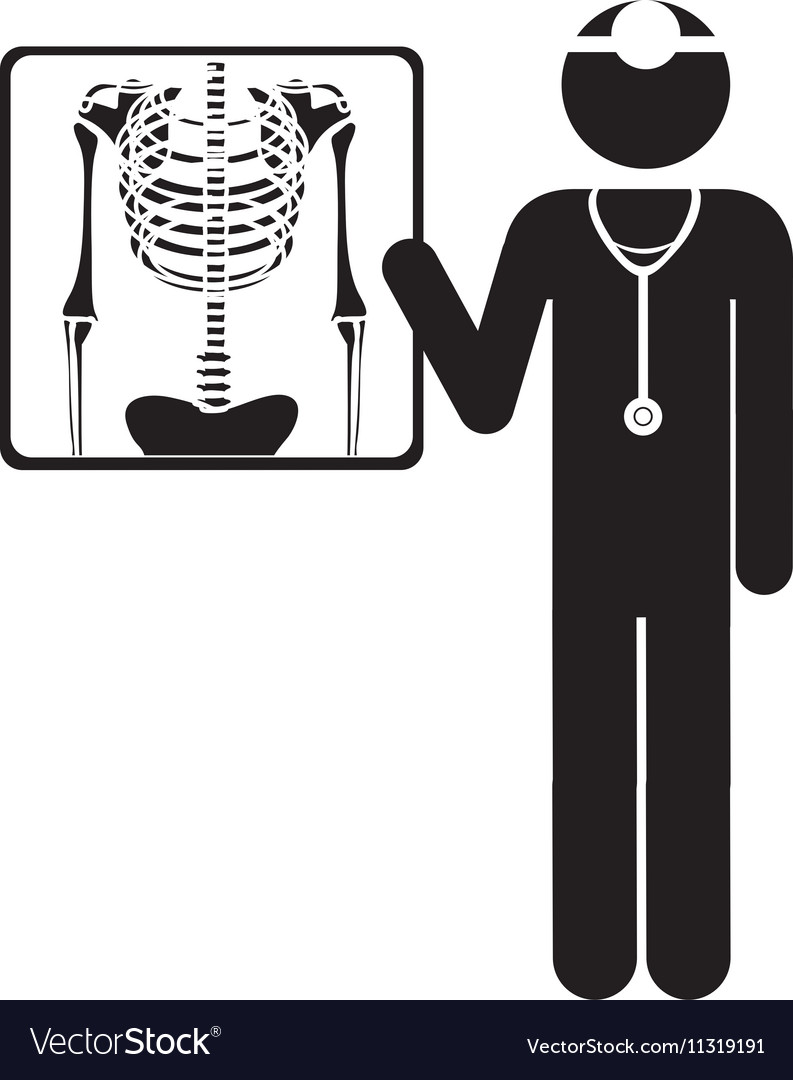 Chest X Ray Icon Image Royalty Free Vector Image