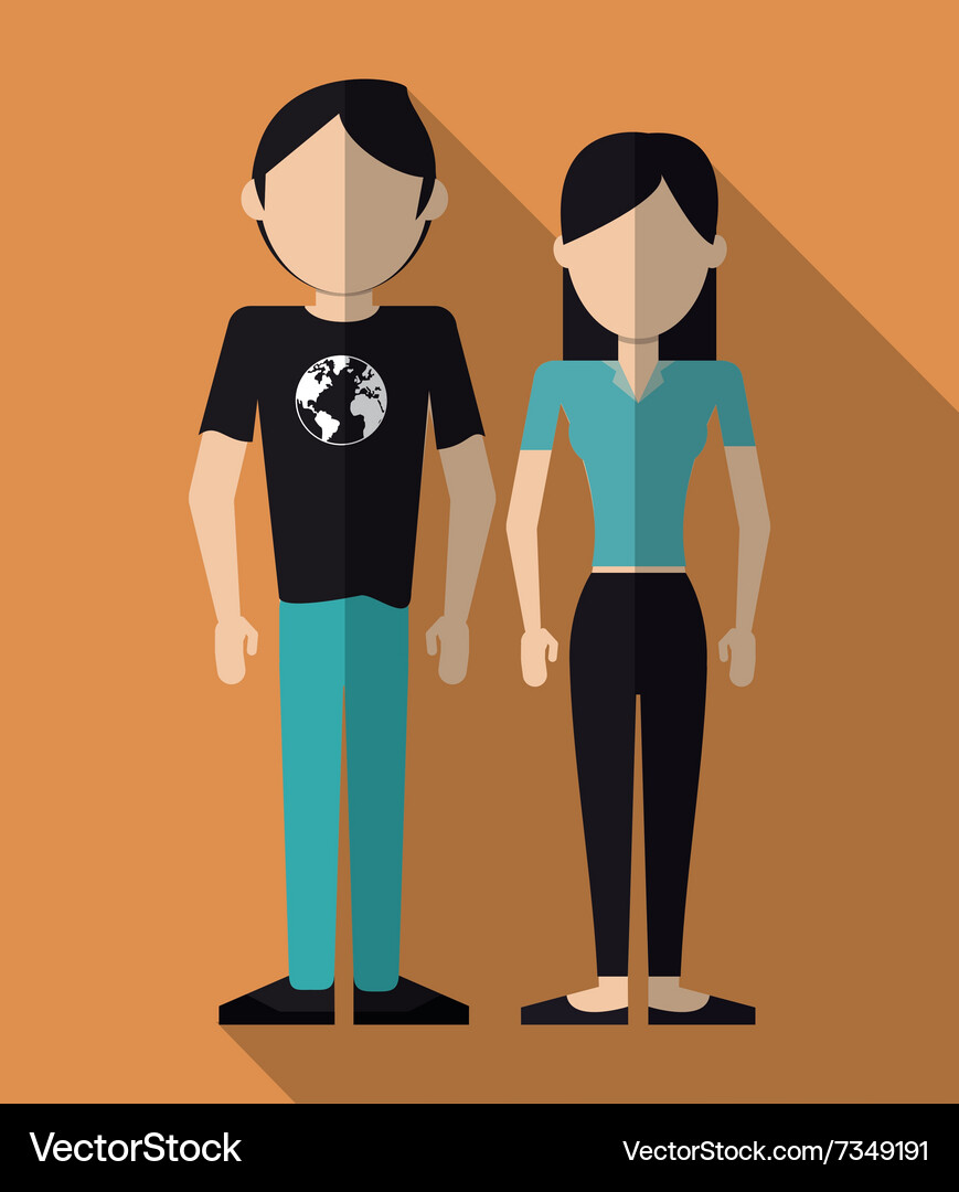 Couple humans design Royalty Free Vector Image
