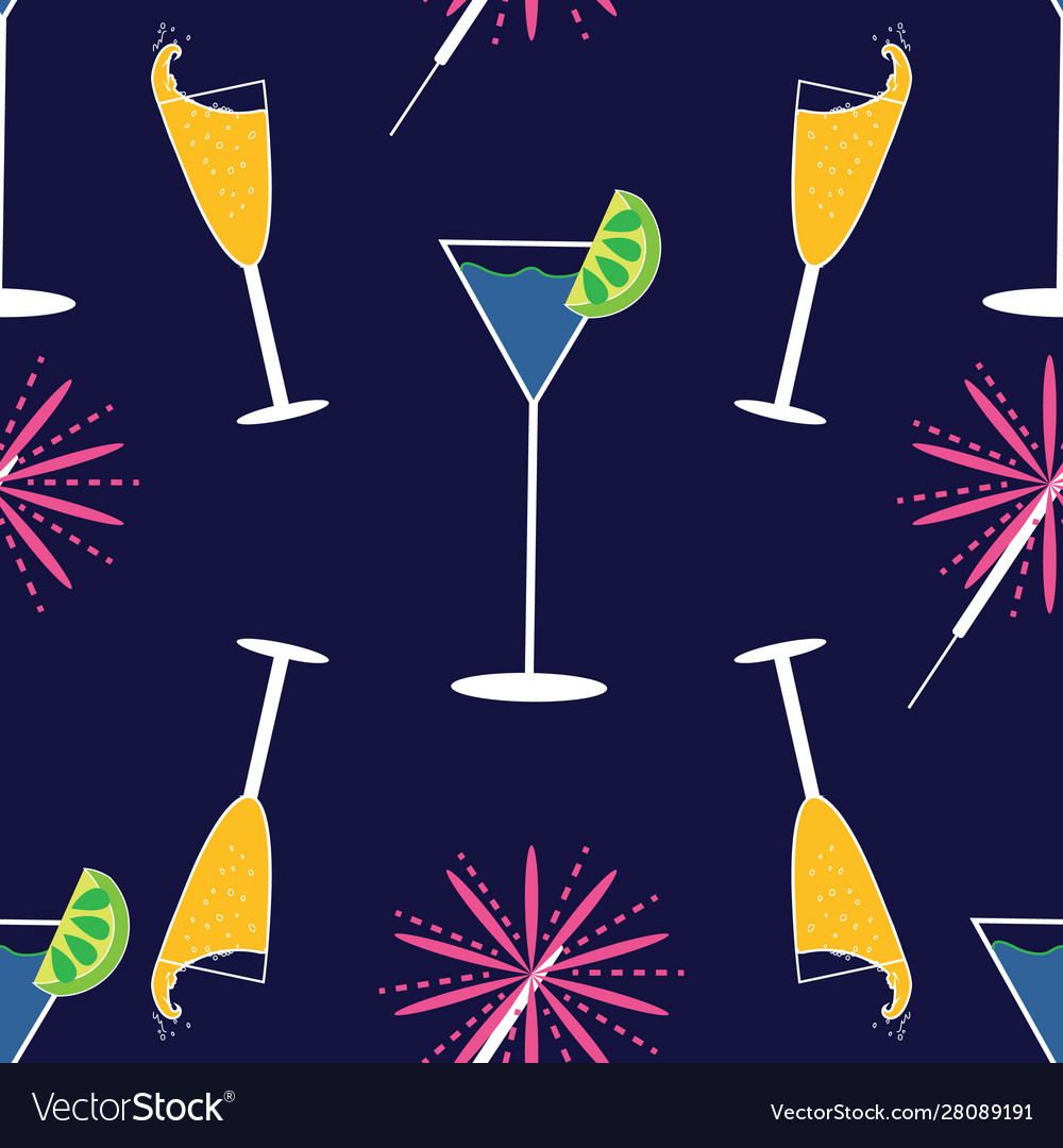 Fun party seamless pattern background vector image Fun party seamless pattern background