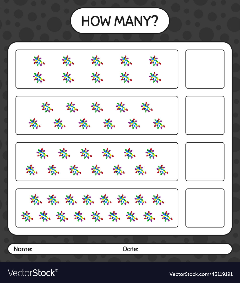 How many counting game with string light