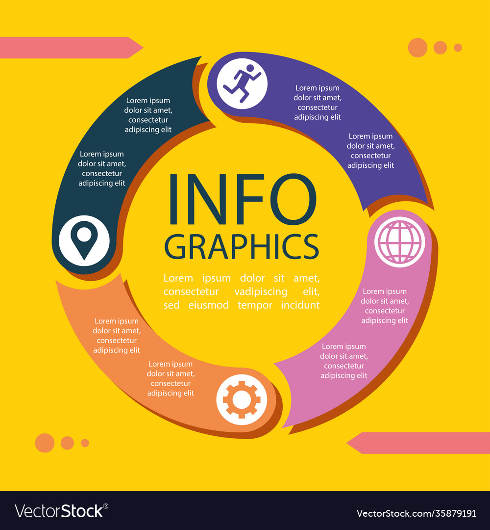 Infographic circular element and layout