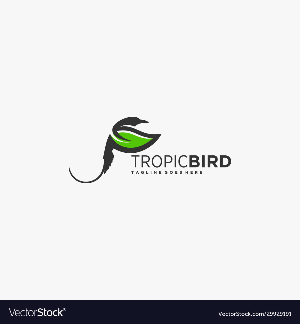 Logo Duck Leaf Dual Meaning Style Royalty Free Vector Image
