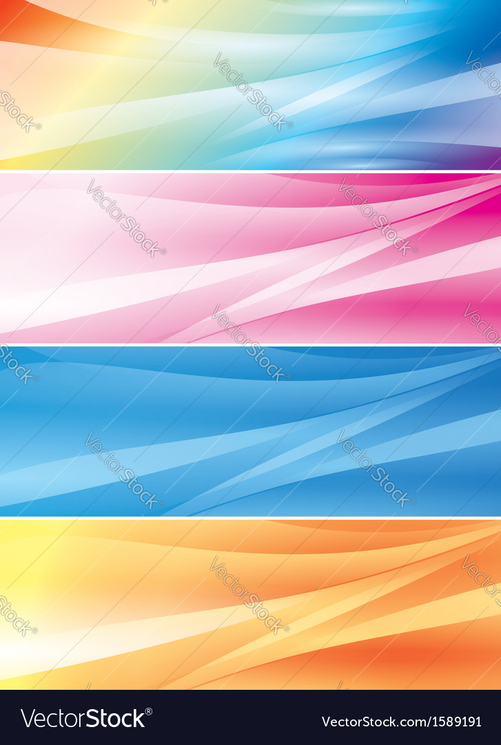 Set of abstract color backgrounds headers
