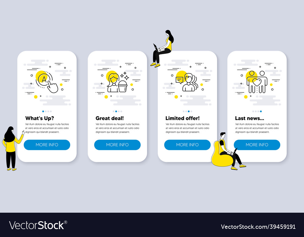 Set of business icons such as ab testing