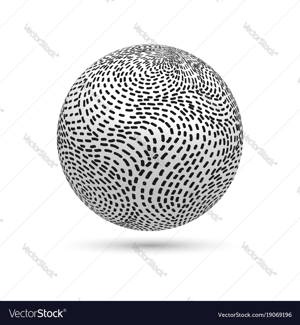 3d striped ball