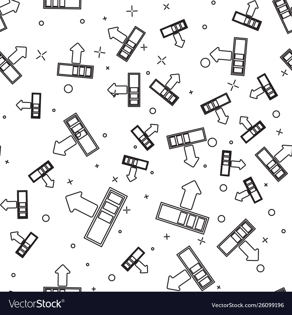 Black loading icon isolated seamless pattern